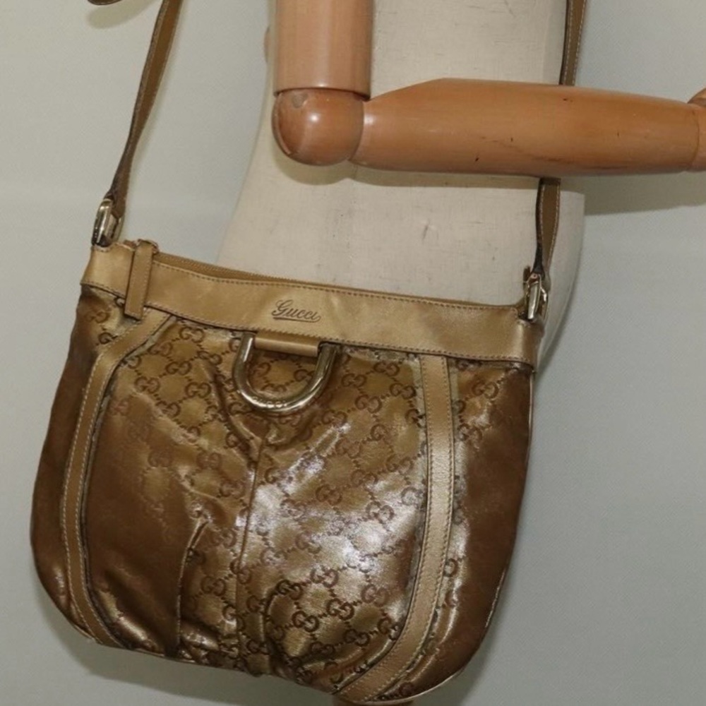 Gucci Abbey Crystal Gold Crossbody Bag
